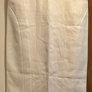 Donna Karan White Textured Linen Pencil Skirt Sz 6